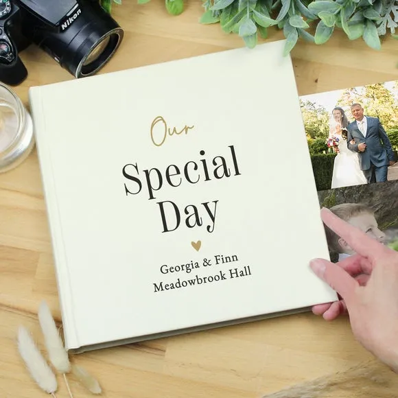 Personalised Free Text Square Wedding Photo Album 3