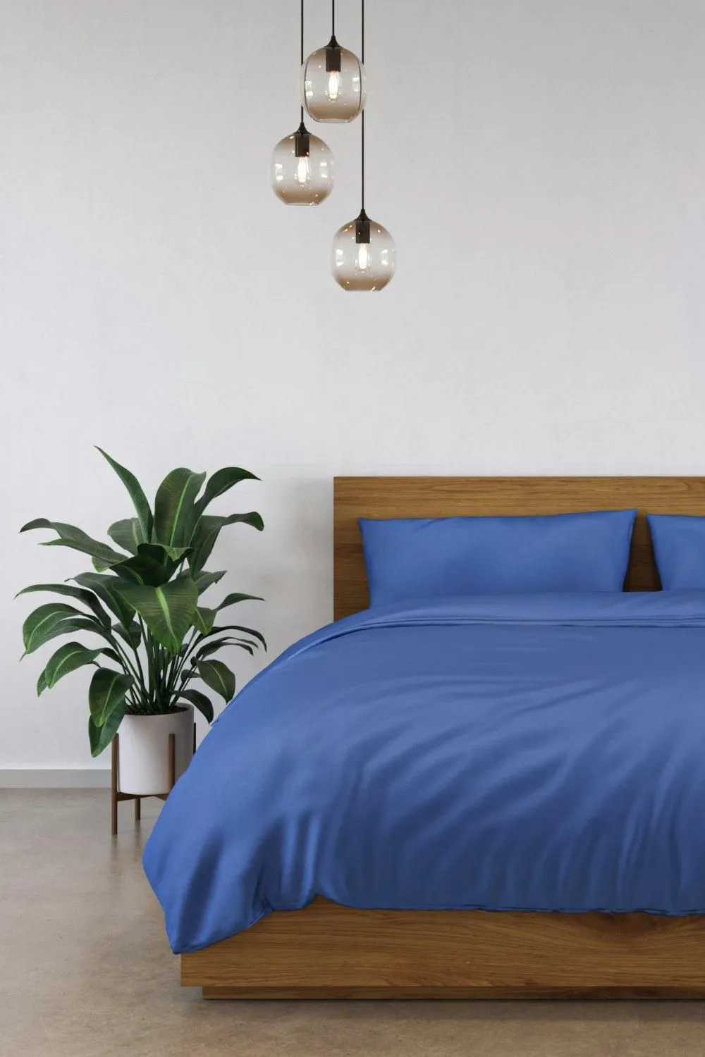 Panda London 100% Bamboo Complete Bedding Set in Navy 1