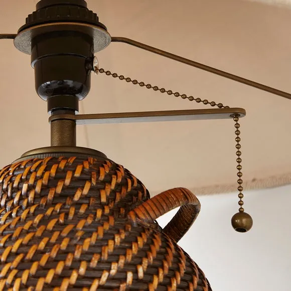 Churchgate Bradgate Rattan Table Lamp 3