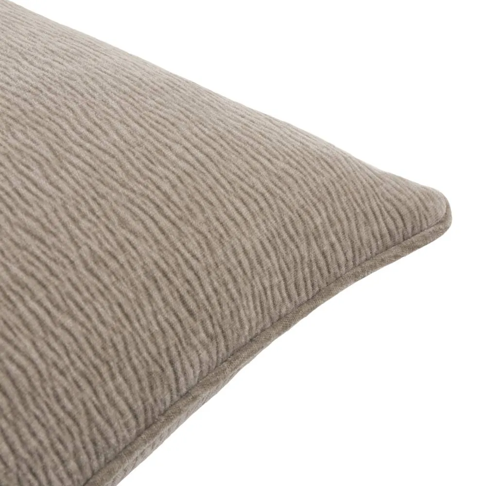 Yard Heath Washed Velvet Textured Cushion Greige 50 X 50Cm, Cream 3