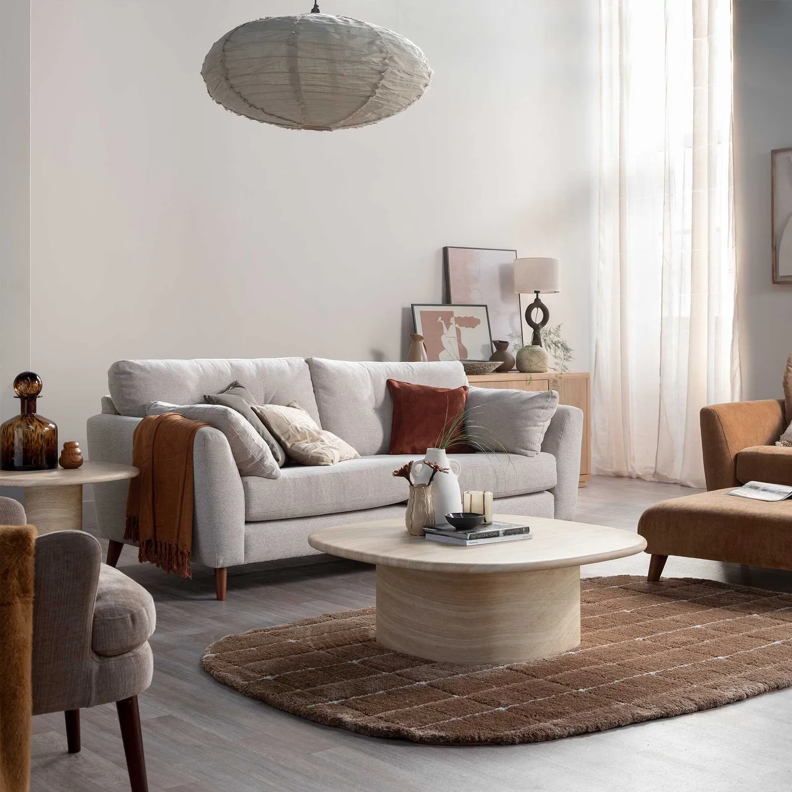 Benton Large Sofa, Neutral Fabric | Barker & Stonehouse 2