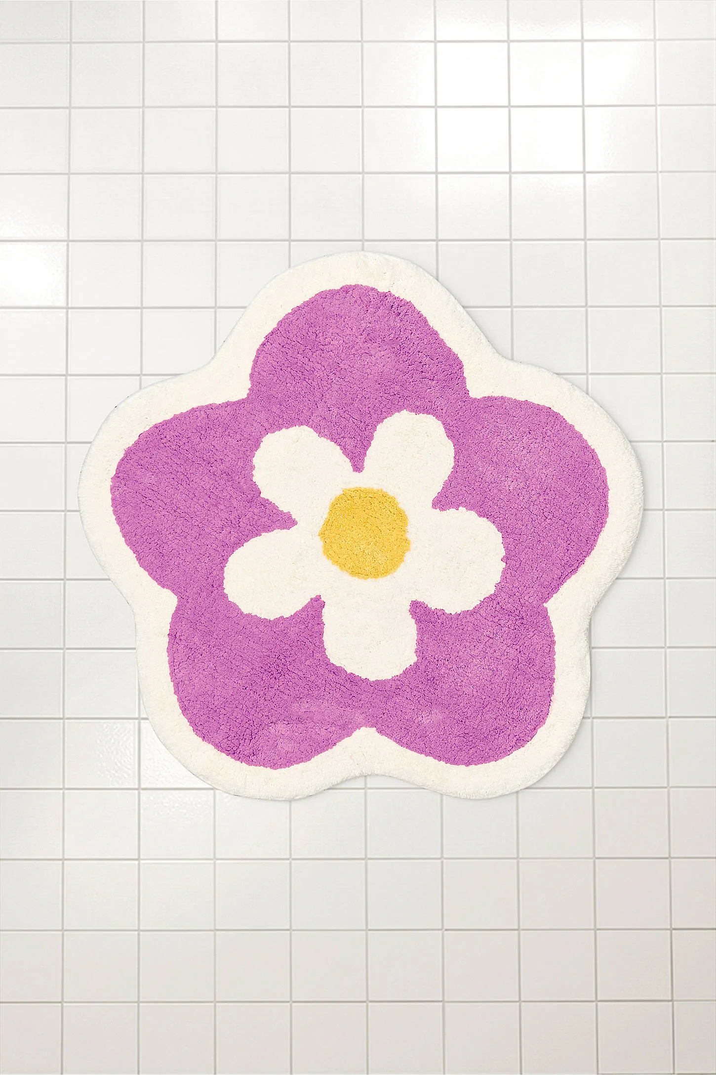 Purple Daisy Mini Bath Mat - Purple