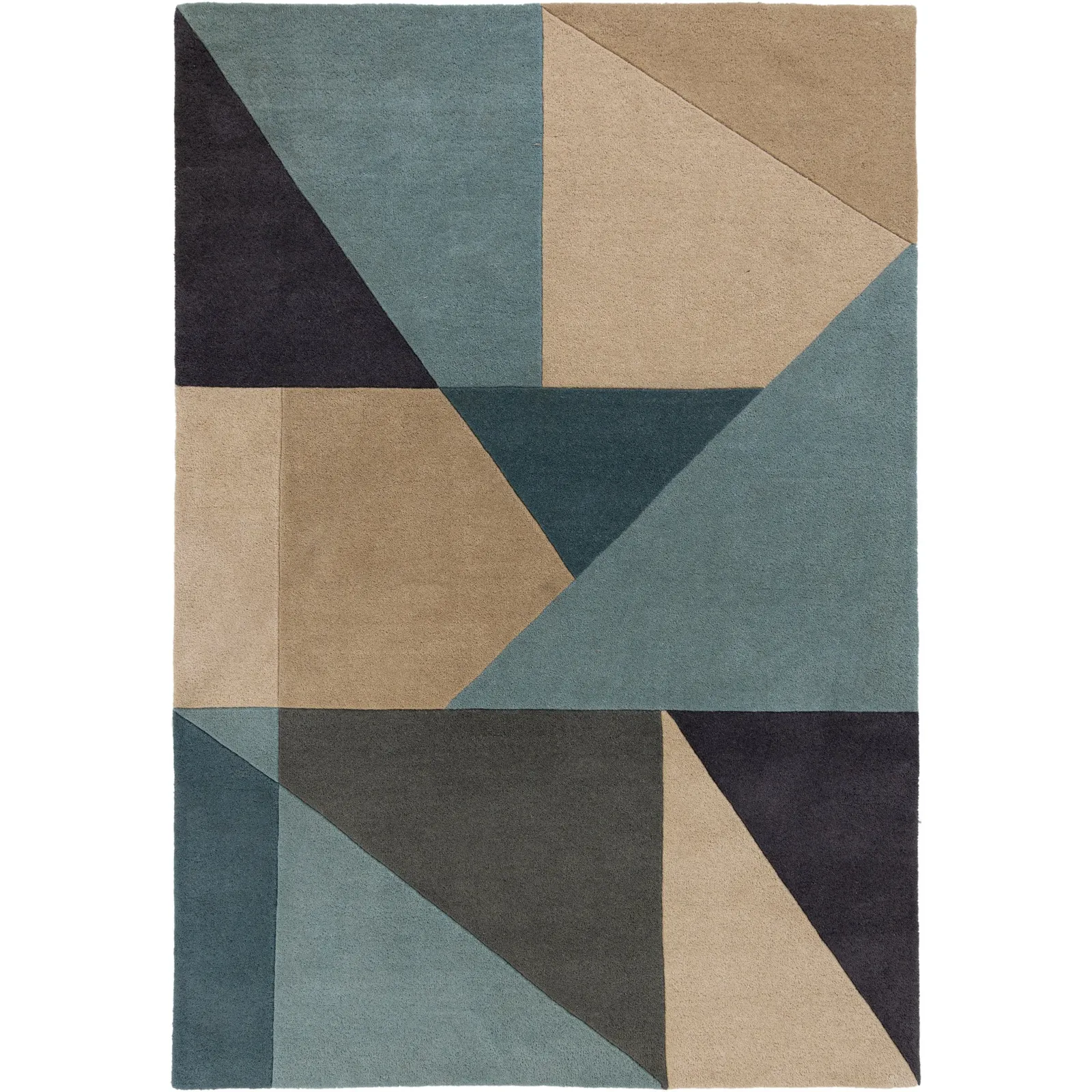 Harper Wool Rug Green, Beige and Grey