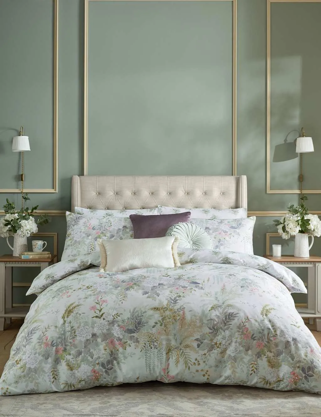 Laura Ashley Pure Cotton Linlithgow Floral Bedding Set Multi