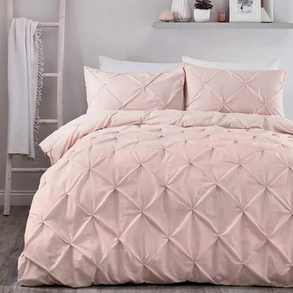 Serene Lara Duvet Cover & Pillowcase Set White 1
