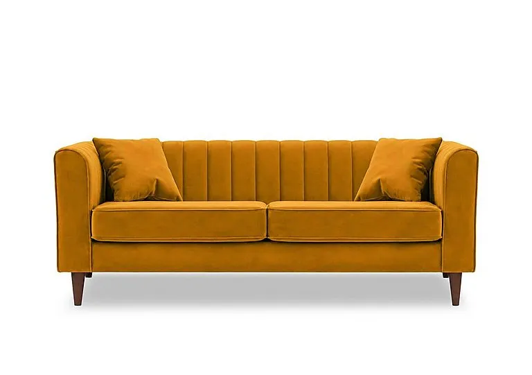 Margo 3 Seater Fabric Sofa - Mustard - Sofas and Armchairs - In Time for Christmas