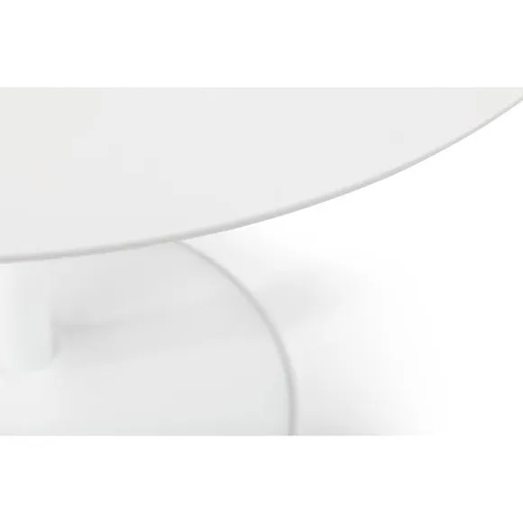 Blanco 4 Seater Round Pedestal Dining Table, White 4