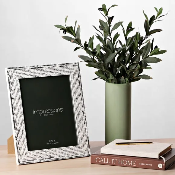Impressions Monochrome Patterned Photo Frame 1