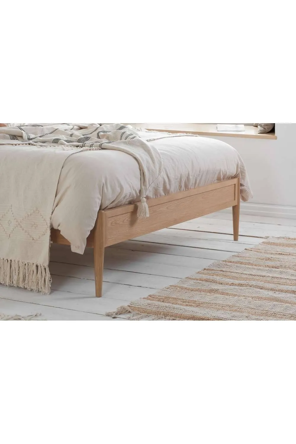 Birlea Rattan Wooden Bed Frame Leonie Bedstead in Brown 4