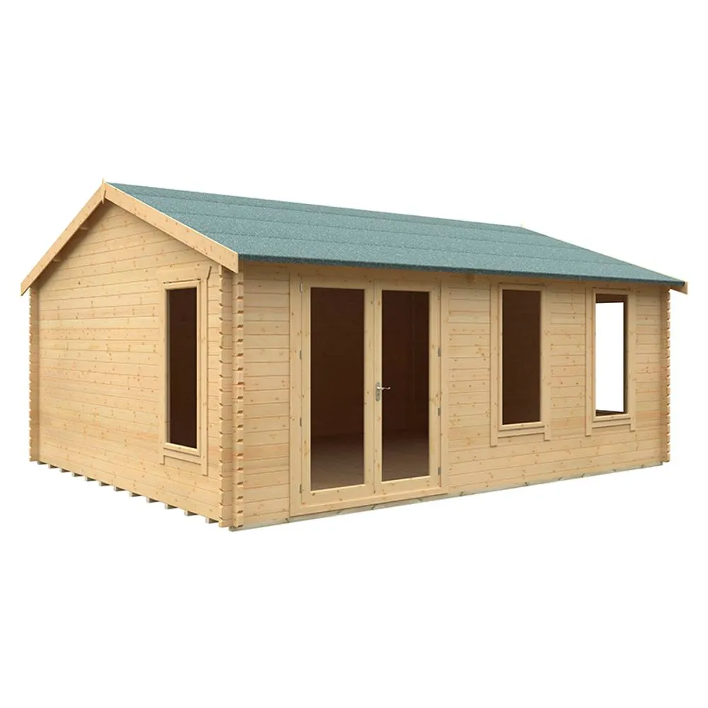 Buttercup Farm 20x16 The Sherborne 44mm Cabin - L595 x W475 x H303.6 cm in Natural