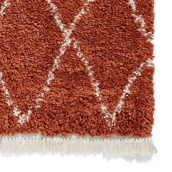 Think Rugs Boho Rust Rectangle 120 x 170cm Polypropylene Berber 8280, Brown 6