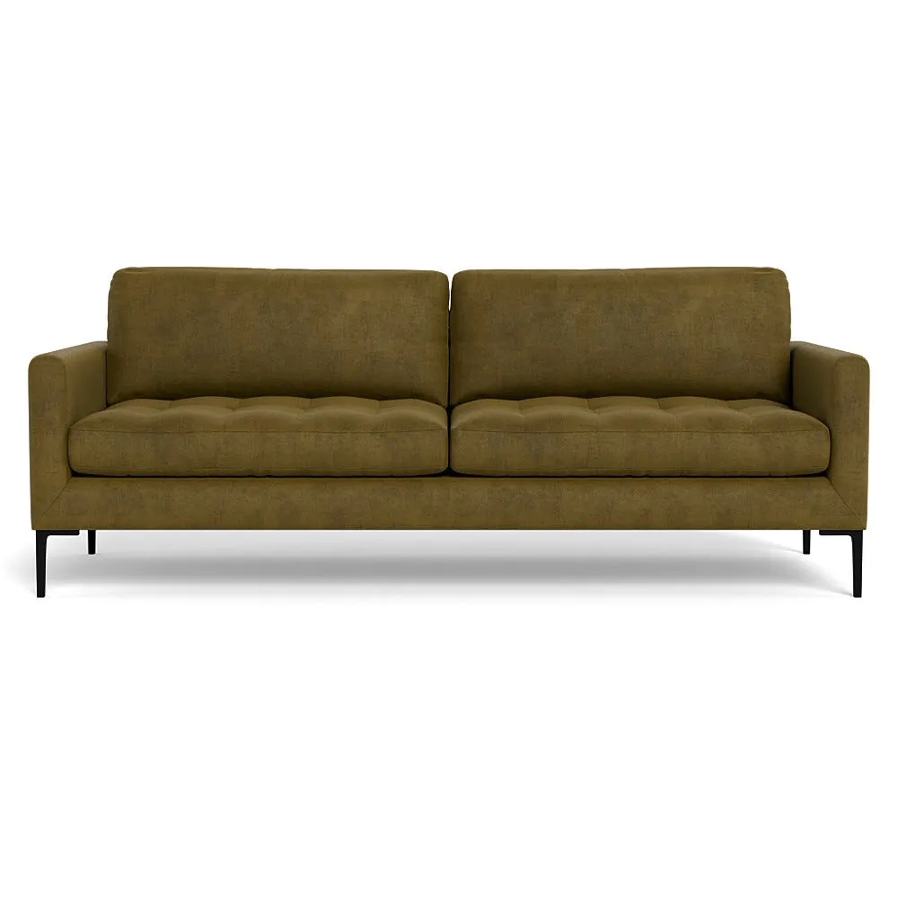 Heal's Eton 4 Seater Sofa Smart Luxe Velvet Peridot Black Feet 1