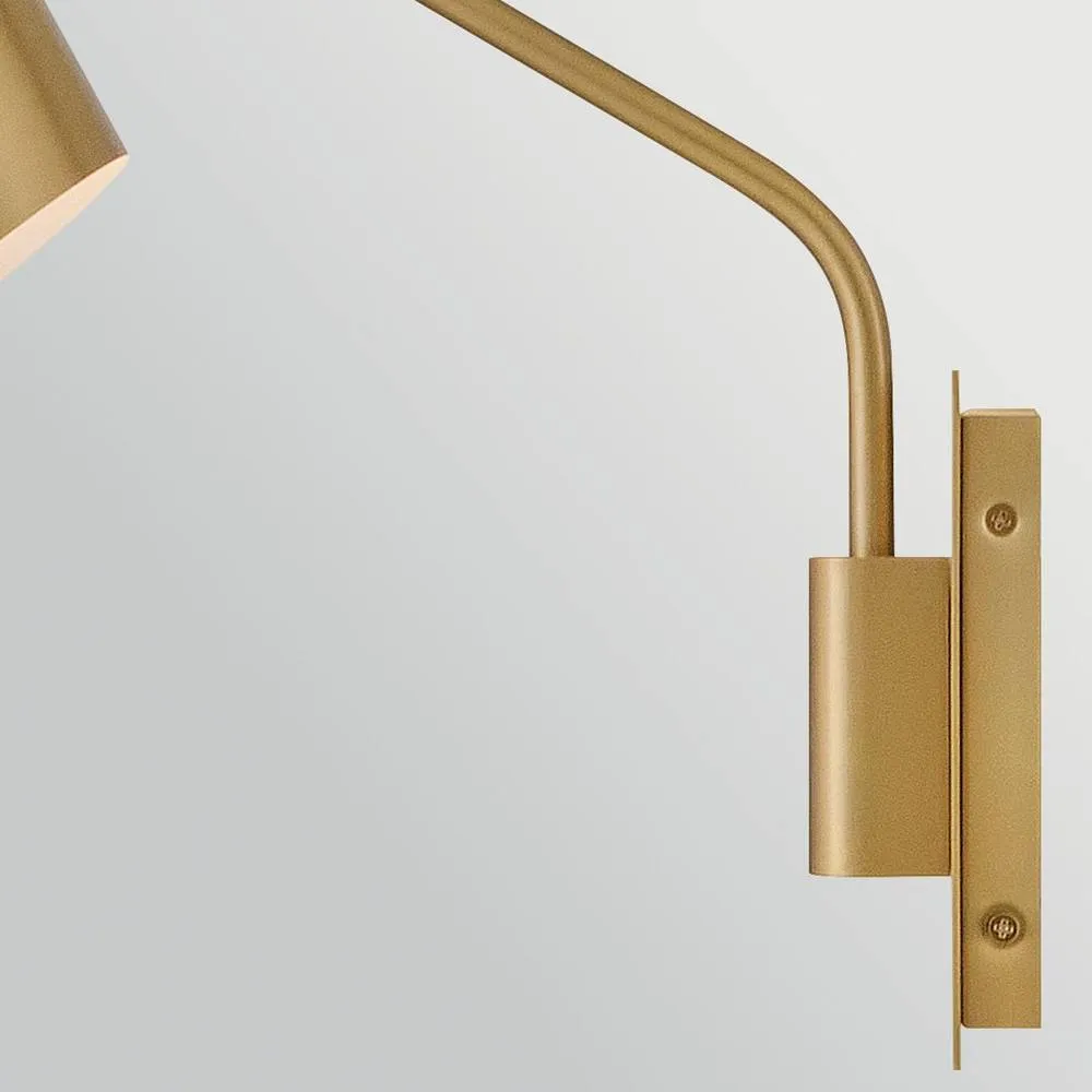 Netlighting Bray Wall Light Laquered Brass in Gold 6