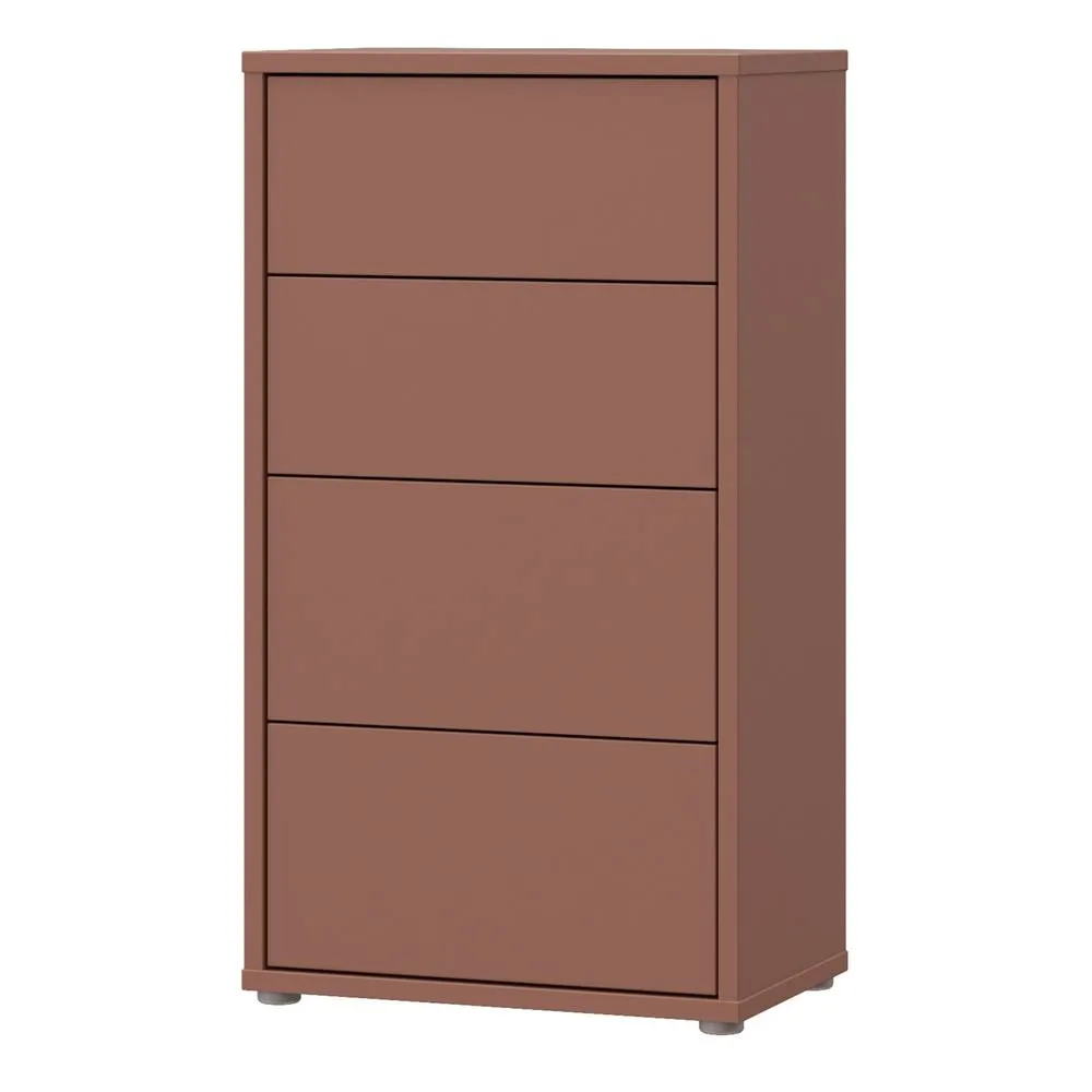 Furniture To Go Alice Springs Tall 4 Drawer Chest with Push-Open Drawers in Terracotta 4