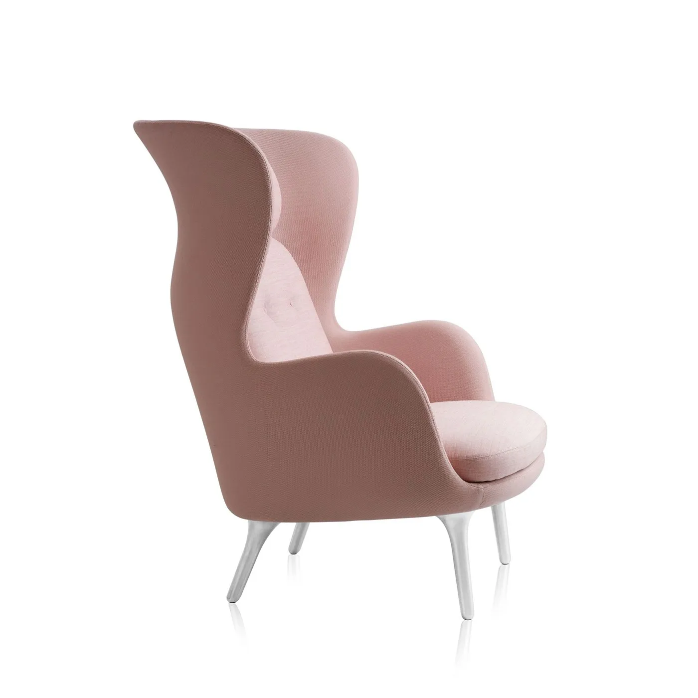 Fritz Hansen Ro Easy Chair Light Pink Aluminium Legs 1