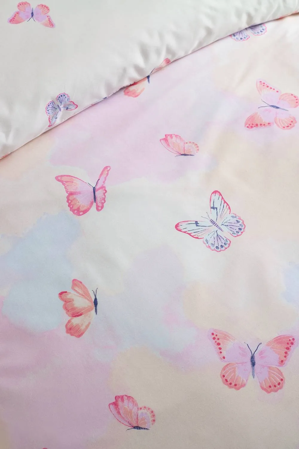 Catherine Lansfield Ombre Butterflies Reversible Duvet Cover Set in Pink 4