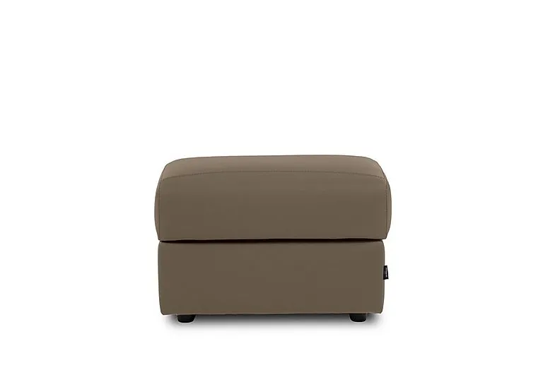 Nicole Rectangular Leather Storage Footstool