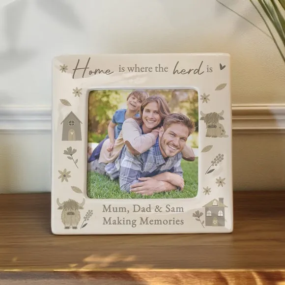 Personalised Highland Cow Photo Frame 3