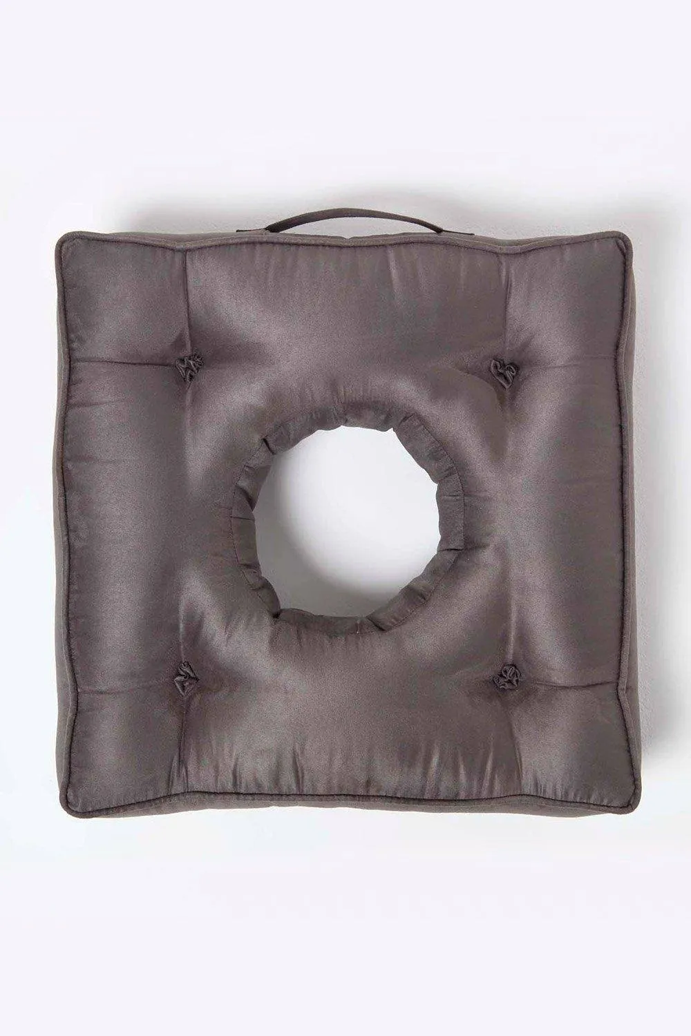 Homescapes Faux Suede Coccyx Cushion in Grey 3