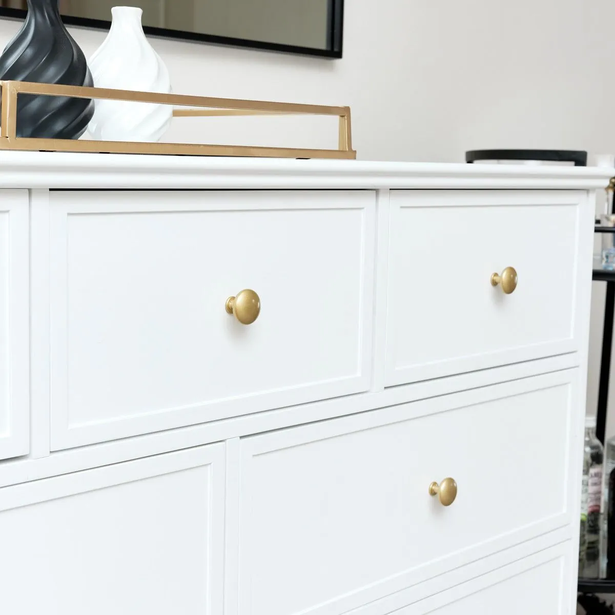 Melody Maison Large 7 Drawer Chest Of Drawers - Aisby White Range 4