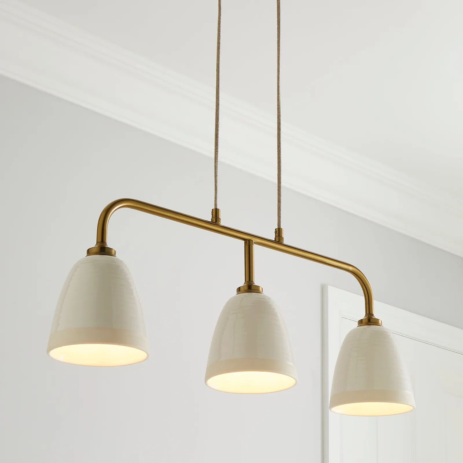 Churchgate Harby 3 Light Ceiling Fitting White