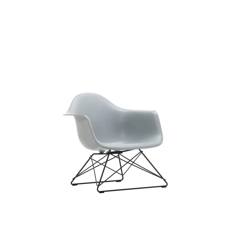 Vitra Eames LAR Chair Light Grey Basic Dark Powder Coated Wire Base With Cross Struts 1