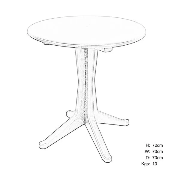 Levante 2 Seater White Bistro Set with Eolo Chairs 3