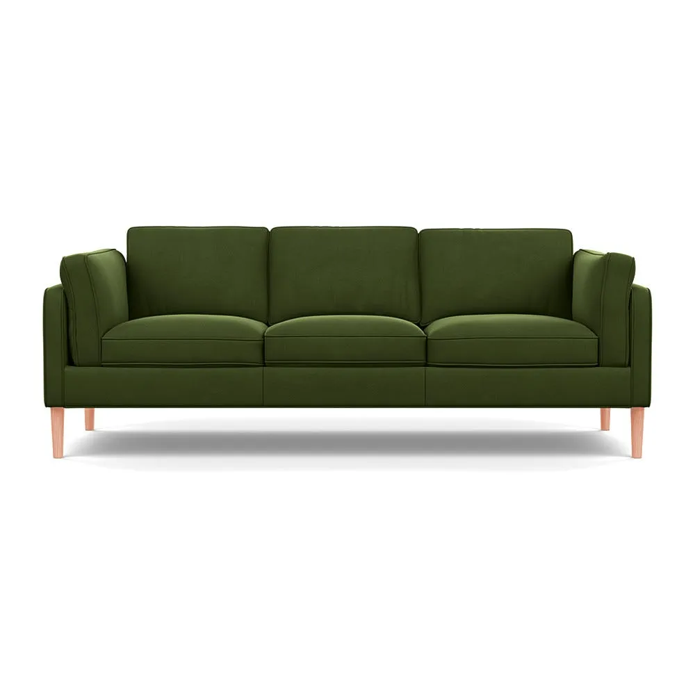 Heal's Sonno 4 Str Sofa Nobilis Velvet Leaf 18 Natural Feet 1