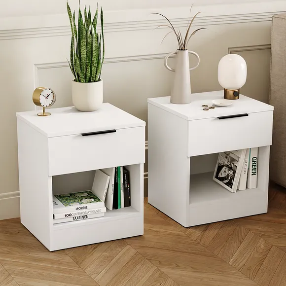 Hayes Set of 2 1 Drawer Bedside Tables