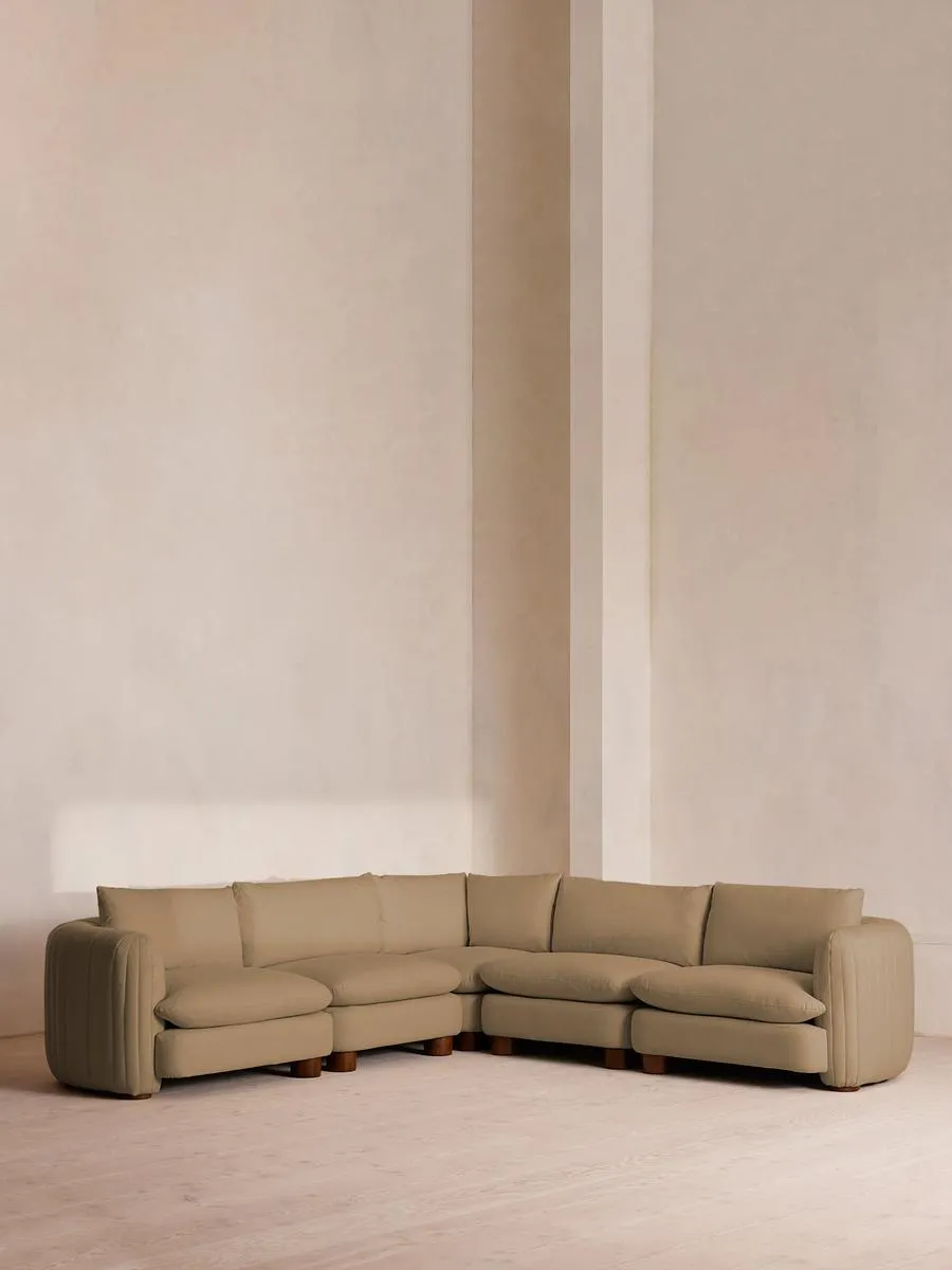 Vivienne Modular Corner Sofa, Linen, Wheat