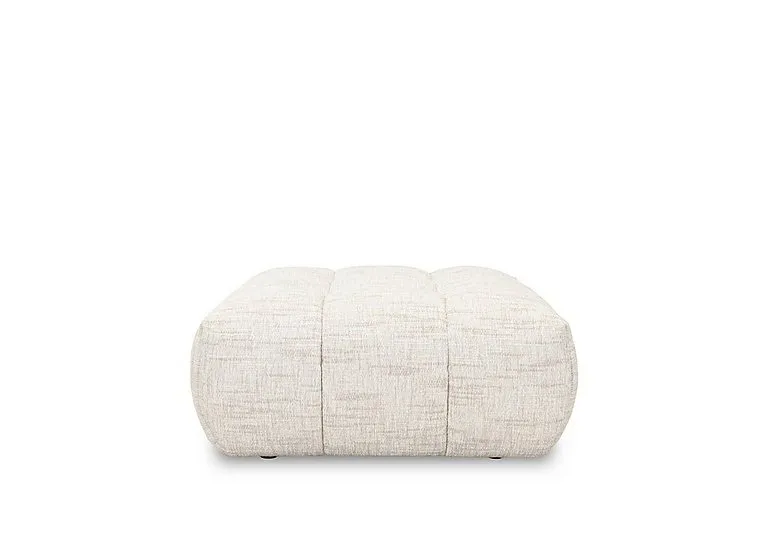 Mellow Fabric Footstool - Sand - Living Room Furniture