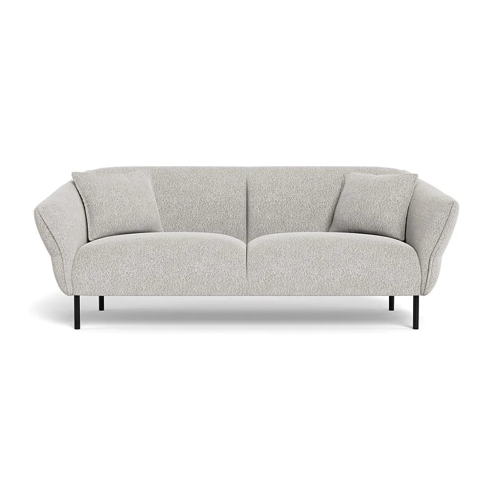 Heal's Alto 3 Seater Sofa Chunky Boucle Ecru Black Feet 1