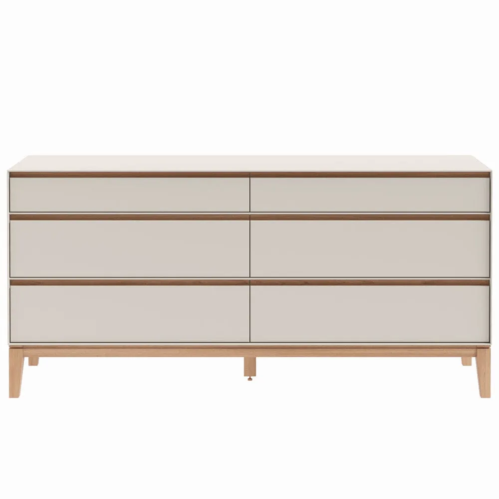 Heal's Lars 6 Drawer Chest Wide Cashmere 2