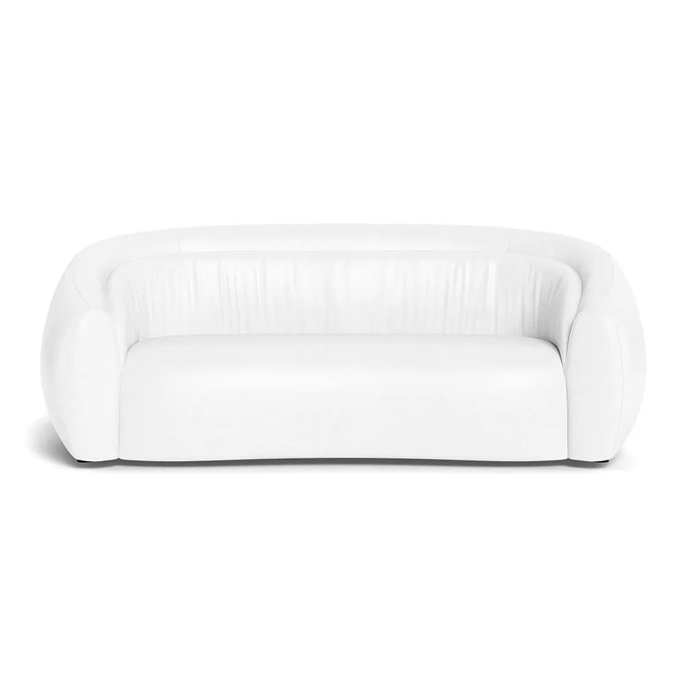Heal's Flora 3 Seater Sofa Linea Leather White 1