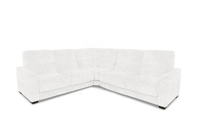 Saffron Large Fabric Corner Sofa - Frost