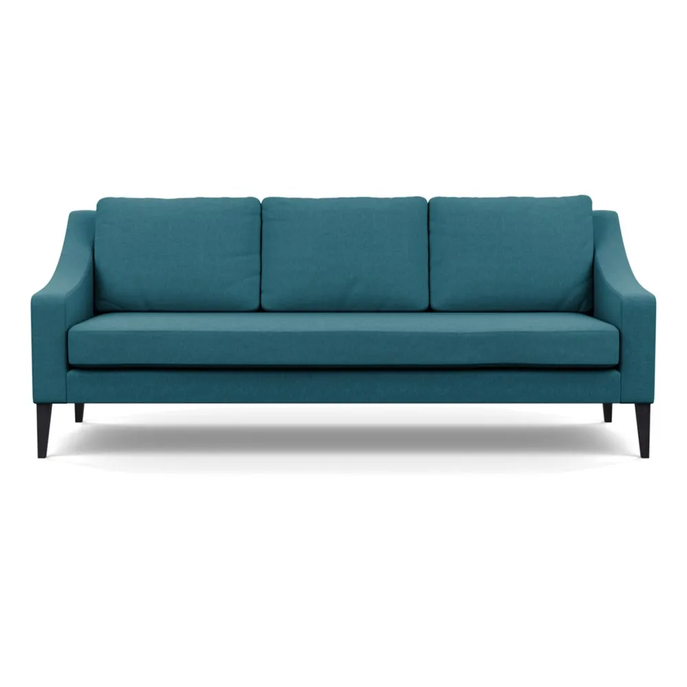 Heal's Richmond 4 Seater Sofa Brushed Cotton Cadet Black Feet