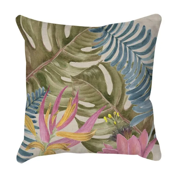 Jungle Floral Square Cushion 3