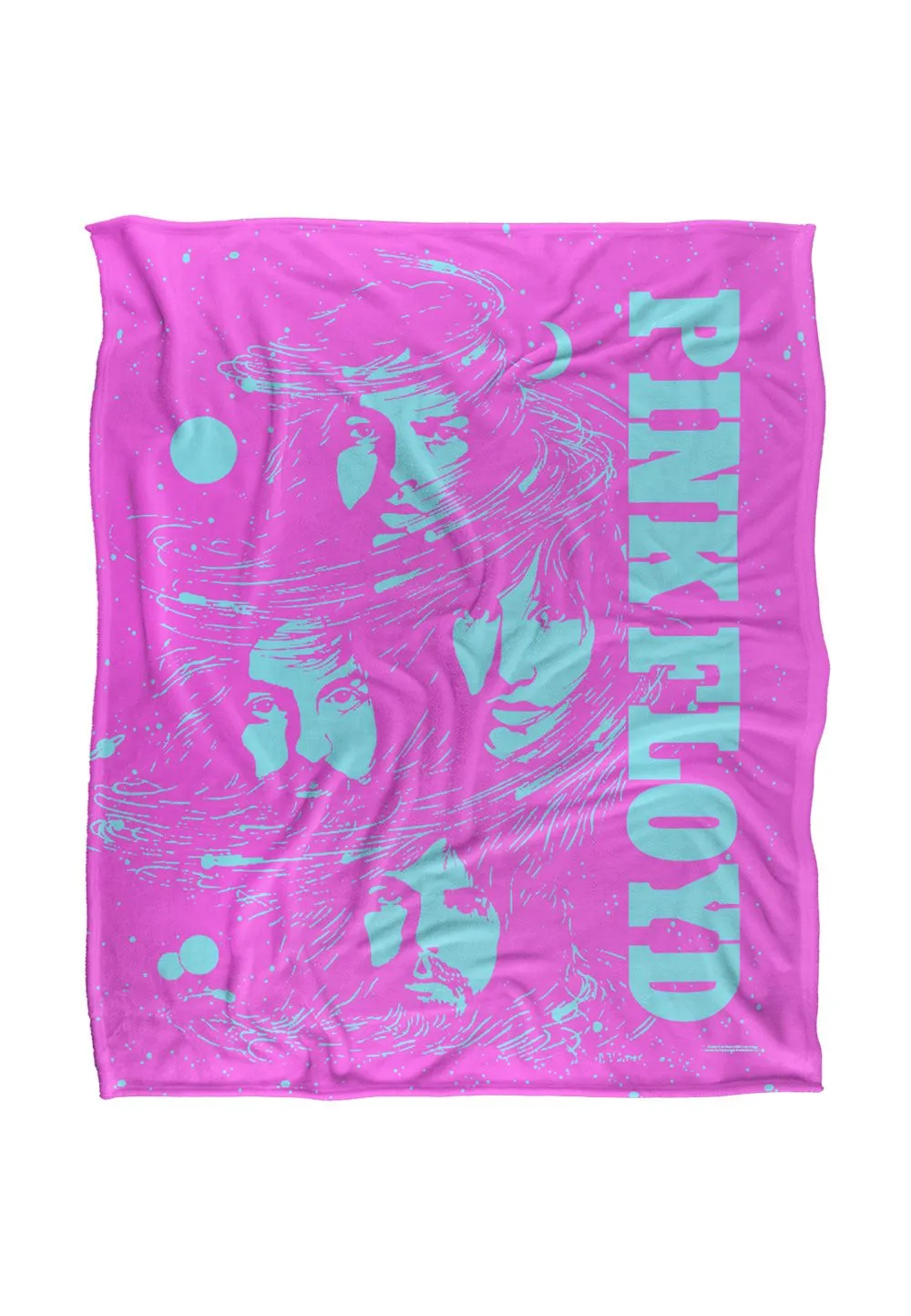 Pink Floyd Space Faces Silky Touch Super Soft Throw Blanket 152 X 127 cm in White