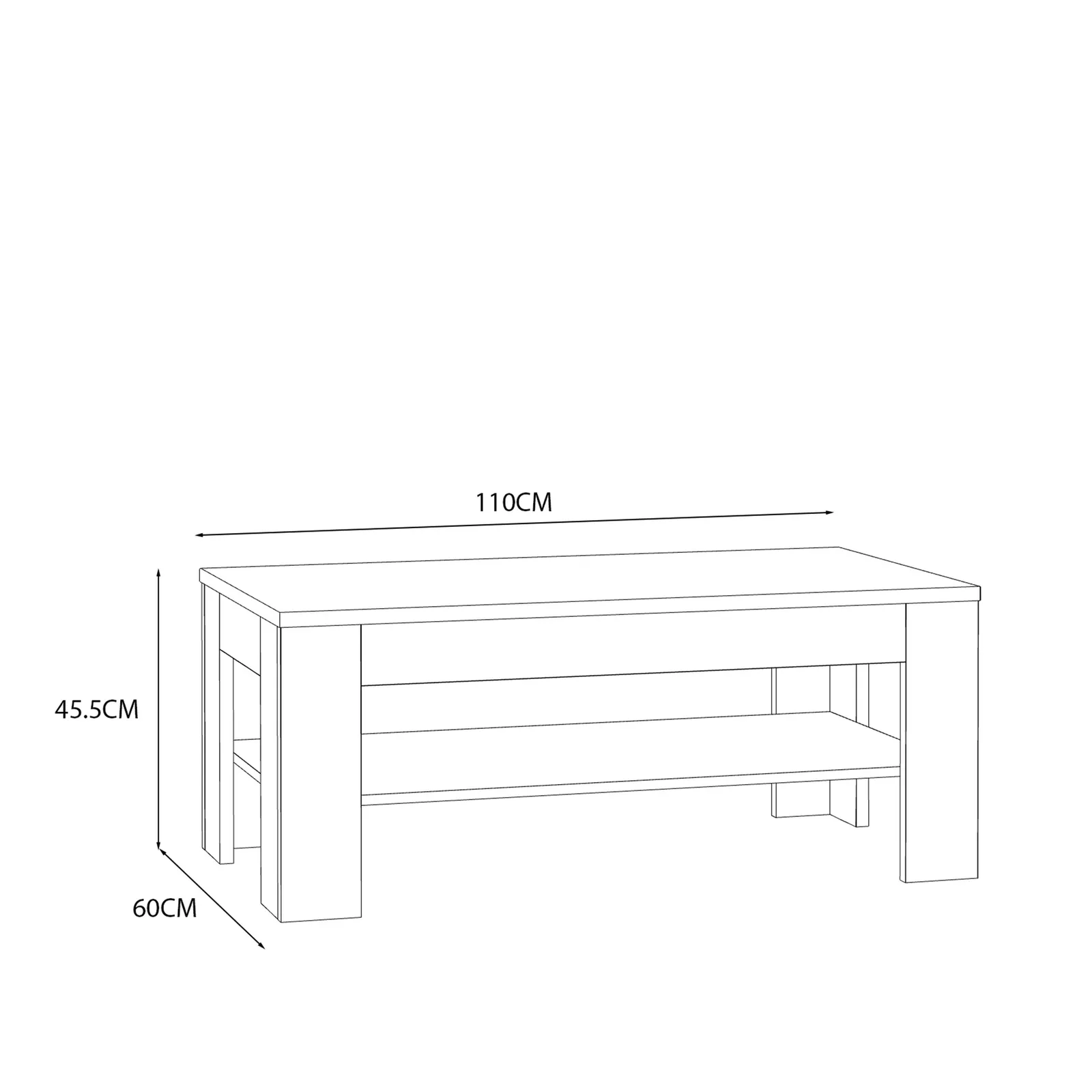 Furniture To Go Grafton Coffee Table In Oak in Brown 5