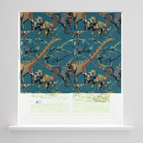 Age of Dinosaurs Blackout Blue Roller Blind 3