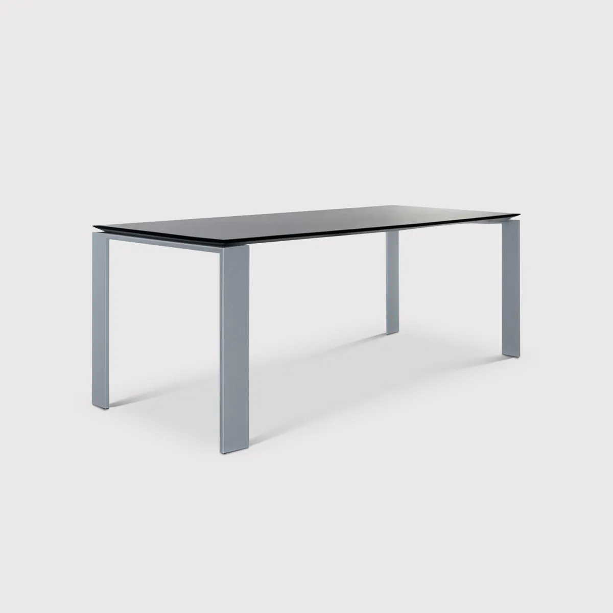 Kartell Four Dining Table 190X79, Black Metal | W190cm | Barker & Stonehouse