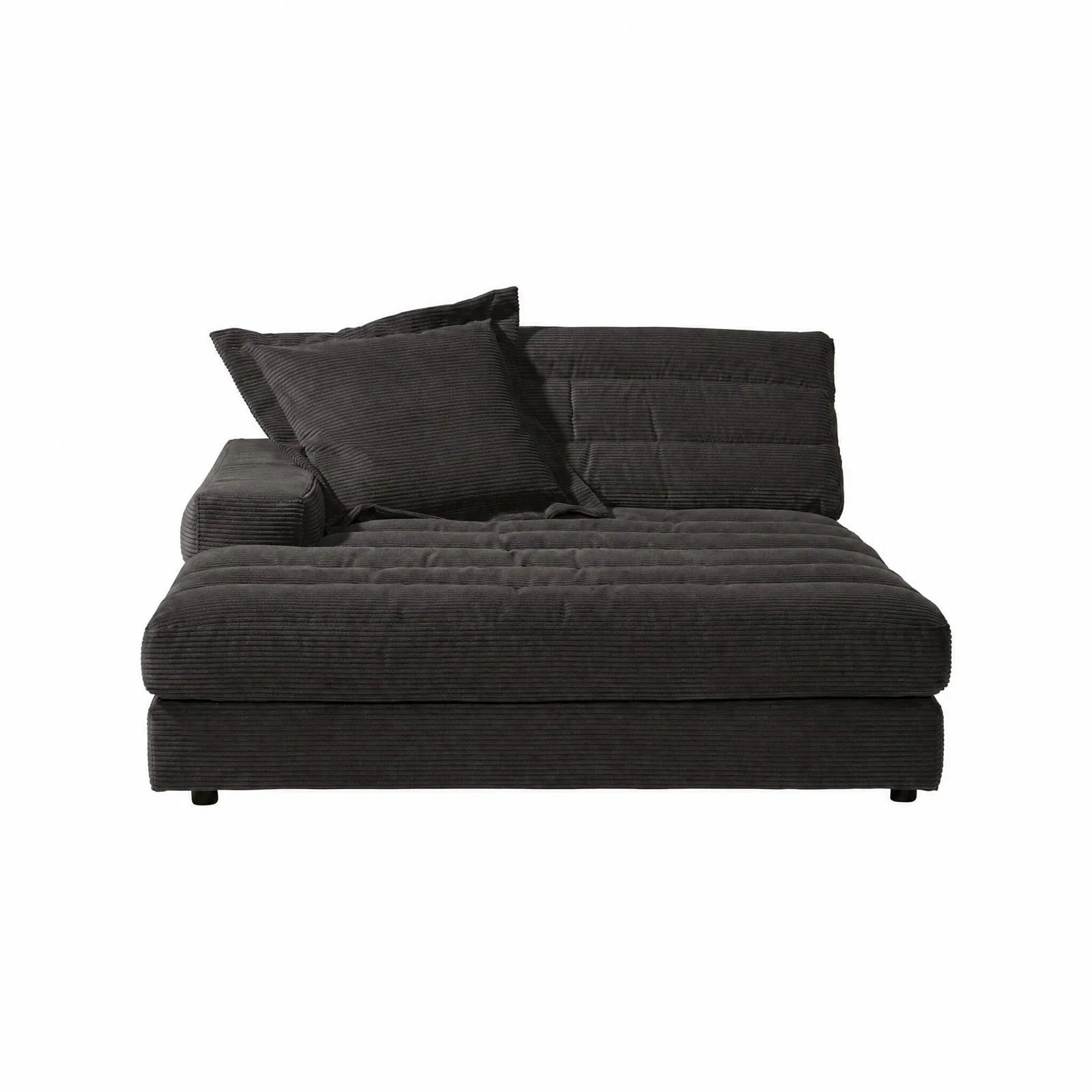 Twain Large Longchair Armrest Left Modular Sofa, Brown Fabric | Barker & Stonehouse 2
