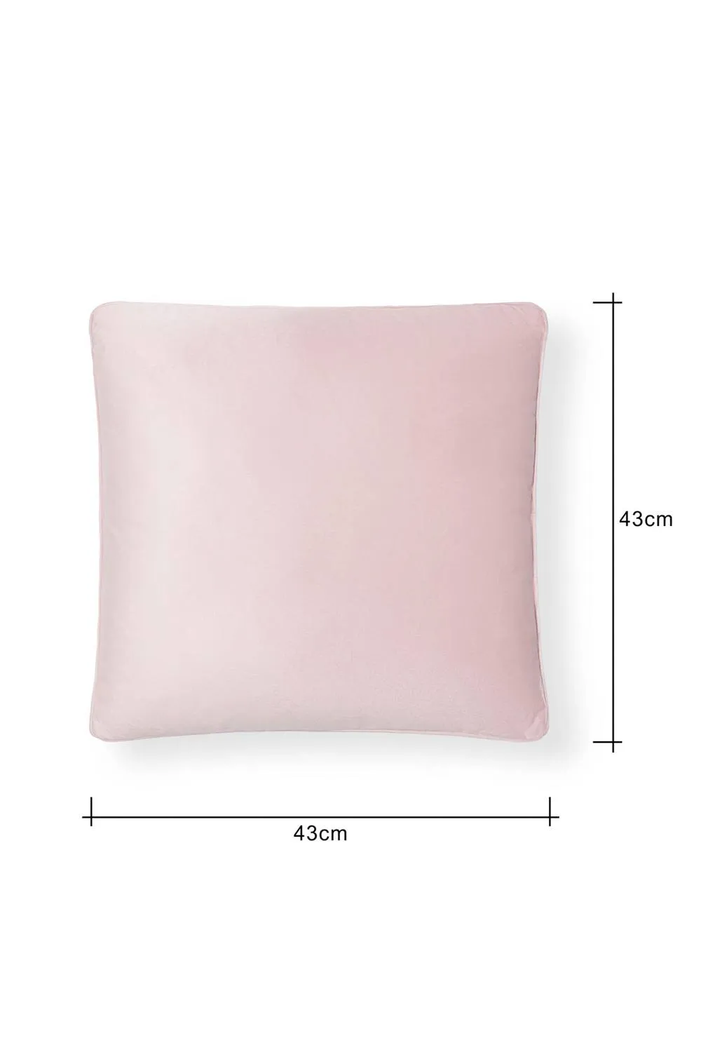 BHS Small Velour Piped Cushion in Pink 3