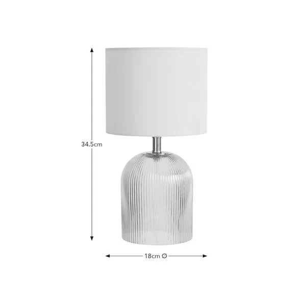 Ribbed Glass Table Lamp 6