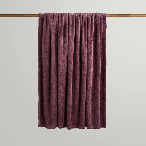 Leila Leaf Fleece Throw Blanket 3