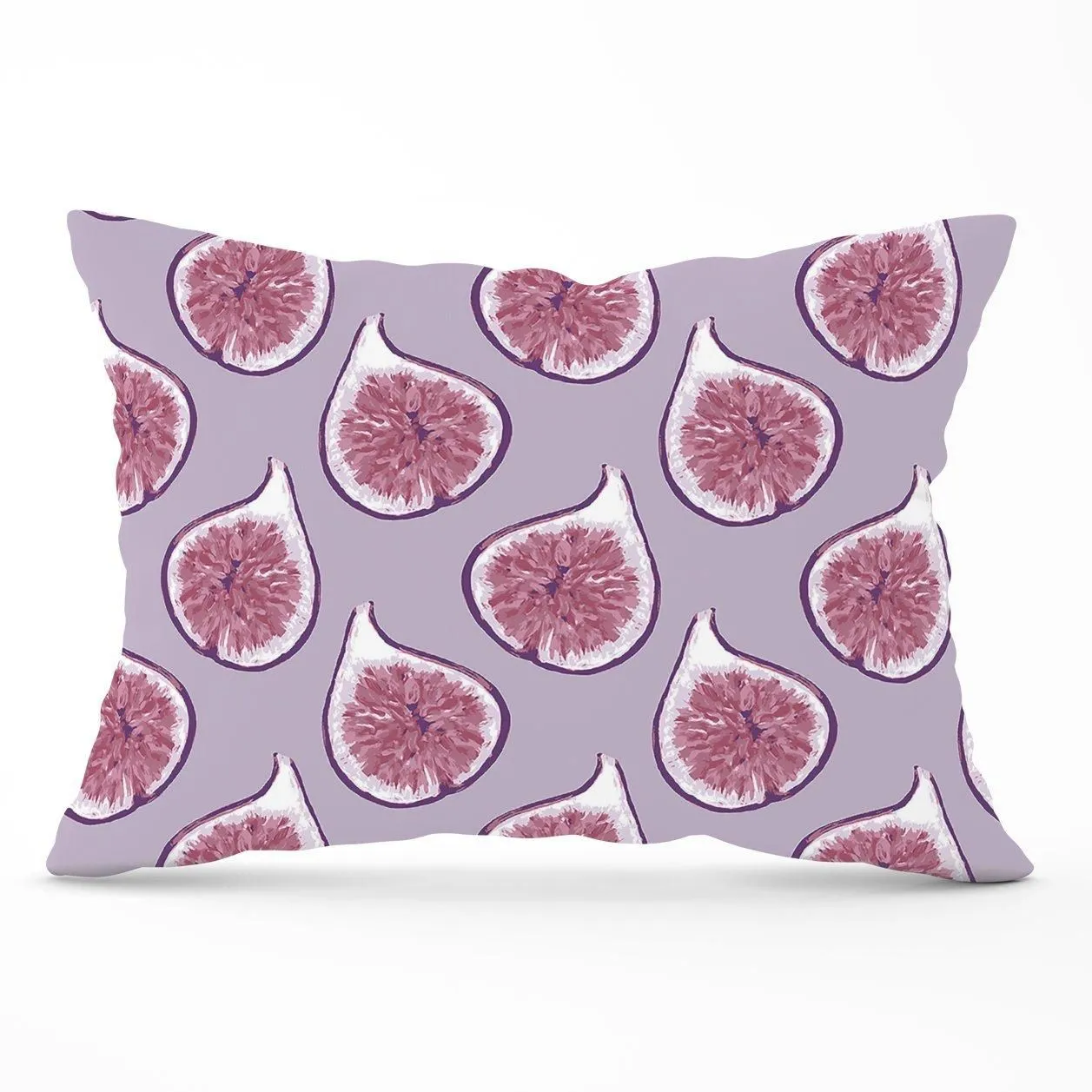 Warren Reed - Designer Modern Fig Pattern Cushions in Purple