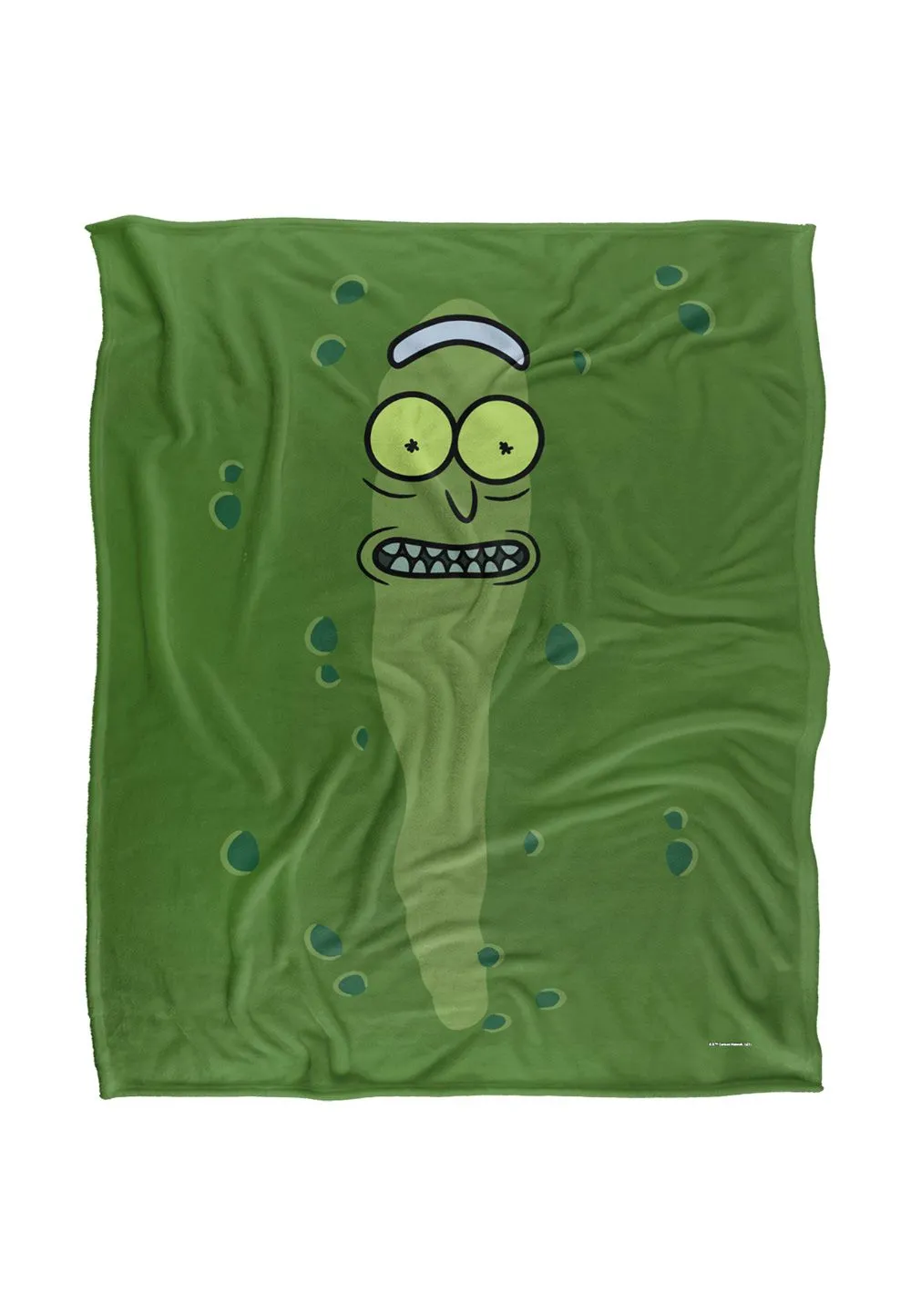 Rick & Morty Pickle Silky Touch Super Soft Throw Blanket 152 X 127 cm in White