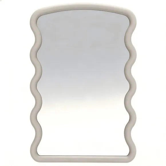 Cleo Rectangle Wood Wiggle Wall Mirror 3