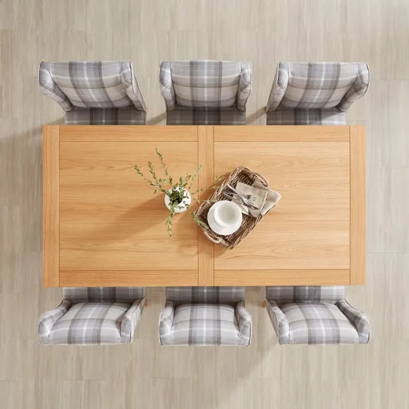 Xavi 6-8 Seater Rectangular Extendable Dining Table, Oak 2