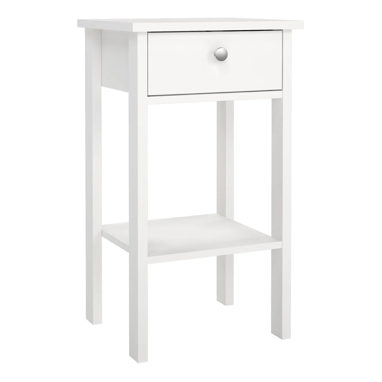 Furniture To Go Madrid Bedside Table with 1 Drawer in White